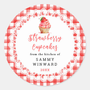 Homemade Strawberry Cupcakes Food Label