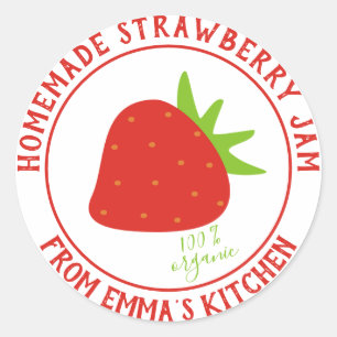 Homemade Strawberry Jam - 100% Organic Classic Round Sticker