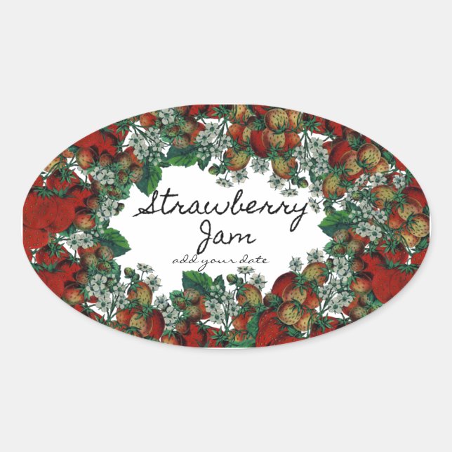 Homemade Strawberry Jam label (Front)