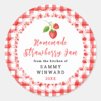 Homemade Strawberry Jam Label