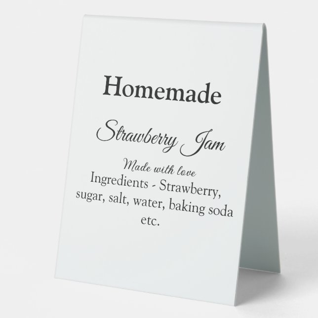 Homemade strawberry jam made with love add text (Front)