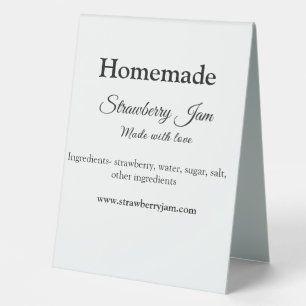 Homemade strawberry jam made with love add text we