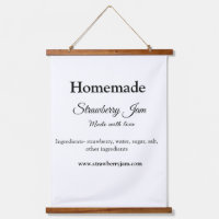Homemade strawberry jam made with love add text we