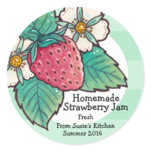 Homemade Strawberry Jam Sticker