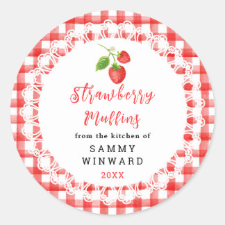 Homemade Strawberry Muffins Label