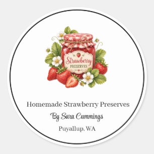 Homemade Strawberry Preserves Stickers