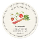 Homemade Strawberry Rhubarb Jam jar