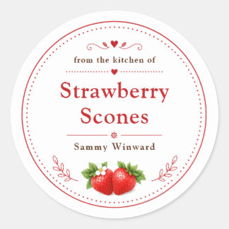 Homemade Strawberry Scones Label