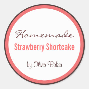 Homemade Strawberry Shortcake by Classic Round Sticker
