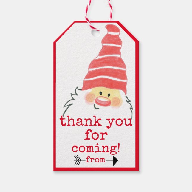 Homemade Sweets Hang Tag Cute Santa Claus | (Front)