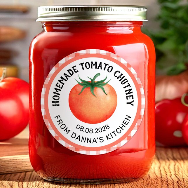 Homemade Tomato Chutney Canning label with tomato (Creator Uploaded)