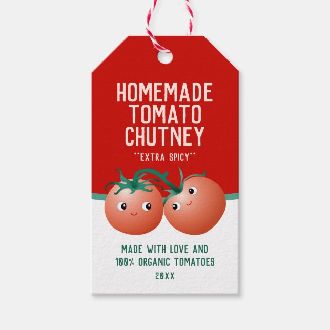 Homemade Tomato Chutney custom editable label (Front)