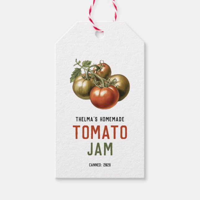 Homemade Tomato Jam preserve  Gift Tags (Front)
