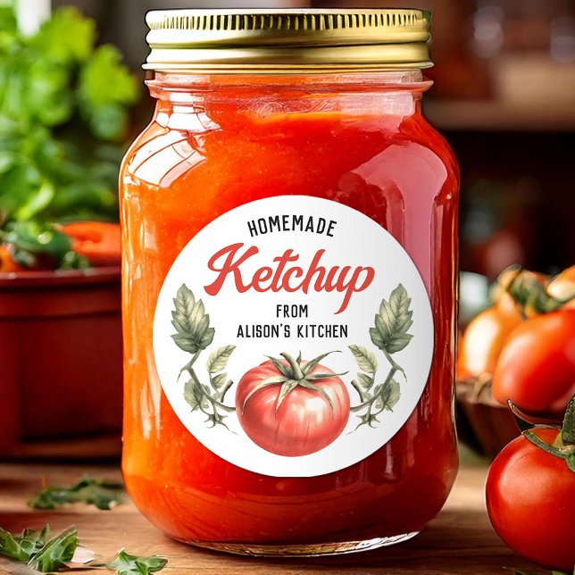 Homemade Tomato Ketchup label watercolour tomato (Creator Uploaded)