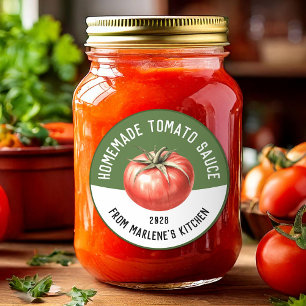 Homemade Tomato Mild sauce for canning Recipe Classic Round Sticker