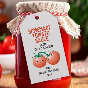 Homemade Tomato Sauce Favour Tag with custom name