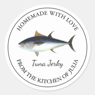 Homemade Tuna Jerky Label