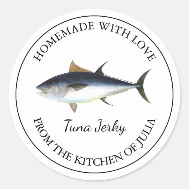 Homemade Tuna Jerky Label (Front)