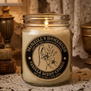 Homemade Vanilla Candle Kraft Label Template