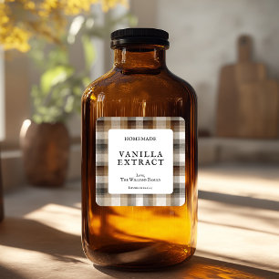 Homemade Vanilla Extract Bottle Stickers