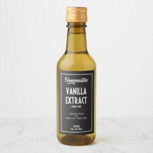Homemade Vanilla Extract Food and Beverage Label