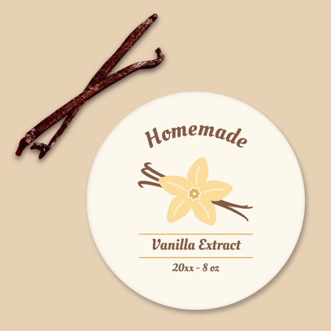 Homemade Vanilla Extract Label Sticker (Homemade Vanilla Extract Label Sticker)