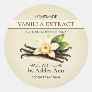 Homemade Vanilla Extract Labels