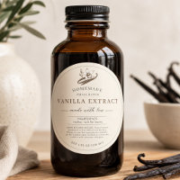 Homemade Vanilla Extract Product Label