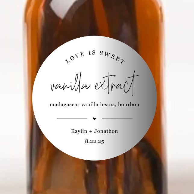 Homemade Vanilla Extract Wedding Favour Label (Creator Uploaded)