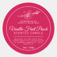 Homemade vanilla fruit punch candle ingredients