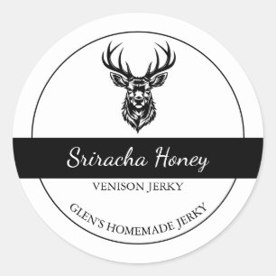 Homemade Venison Deer Jerky Label