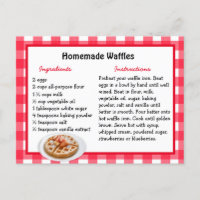 Homemade Waffles Recipe Card