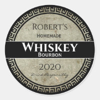 Homemade Whiskey Personalised Round