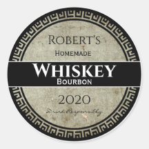 Homemade Whiskey Personalised Round