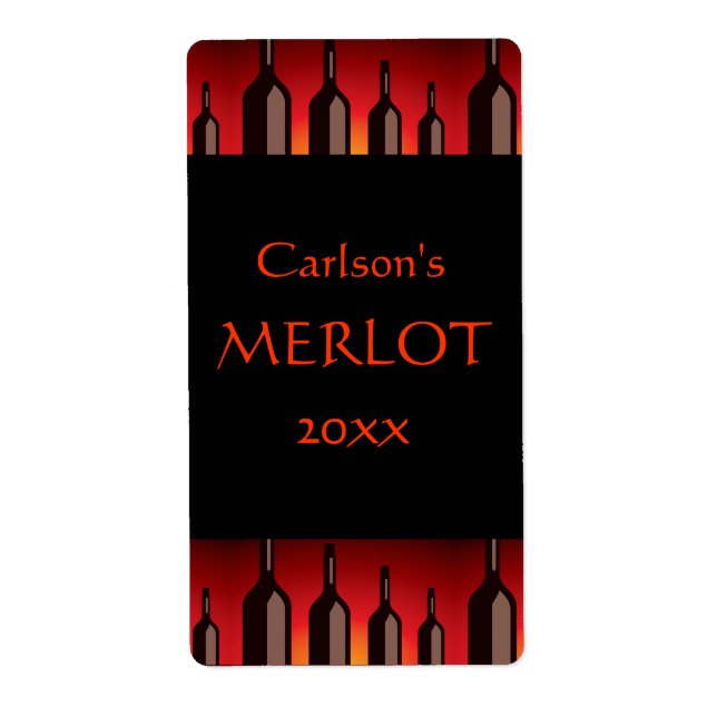 Homemade Wine Labels (Vertical) (Front)