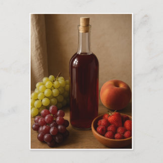 Homemade wine postcard