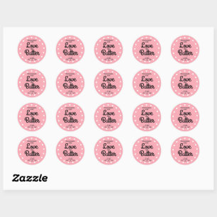Homemade with Love and Butter Classic Round Sticker