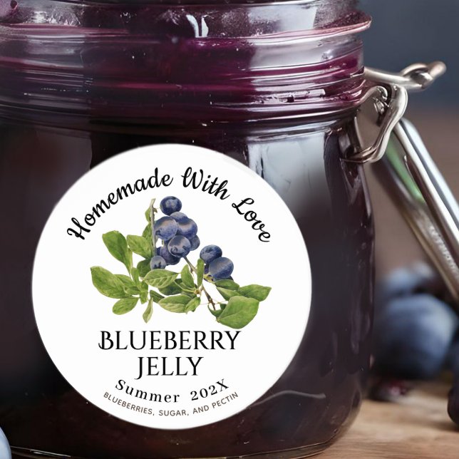  Homemade With Love Blueberry Jelly Summer 202X Classic Round Sticker (Creator Uploaded)