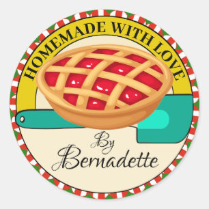 Homemade With Love Classic Round Sticker