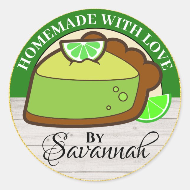 Homemade With Love Classic Round Sticker (Front)