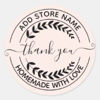 Homemade With Love Create Your Own Thank you Pink