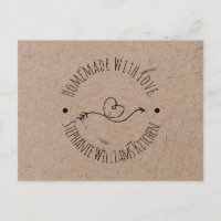 Homemade with Love | Faux Kraft Paper| Heart Arrow