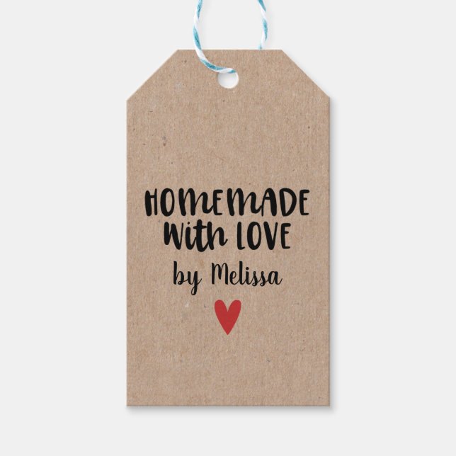 Homemade With Love Gift Tags (Front)