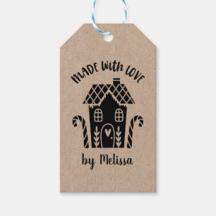 Homemade with Love Kraft Christmas Gift Tags