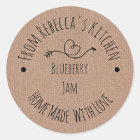 Homemade with Love Kraft Paper | Jam Canning Label