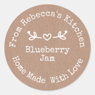 Homemade with Love Kraft Paper   Jam Canning Label