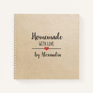 Homemade with love kraft recipe  notebook