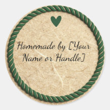 Homemade with Love Kraft Style Label