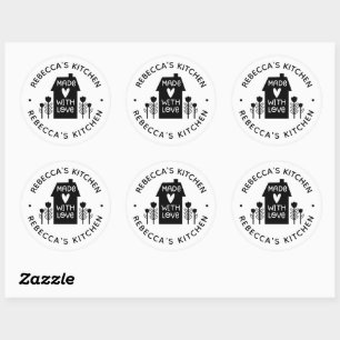 Homemade With Love Personalised Classic Round Stic Classic Round Sticker