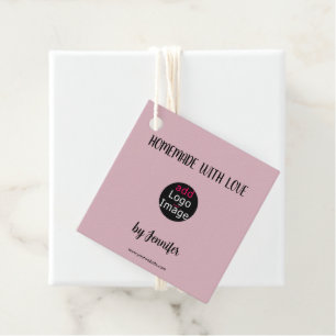 Homemade With Love Professional Custom Dusty Rose Favour Tags